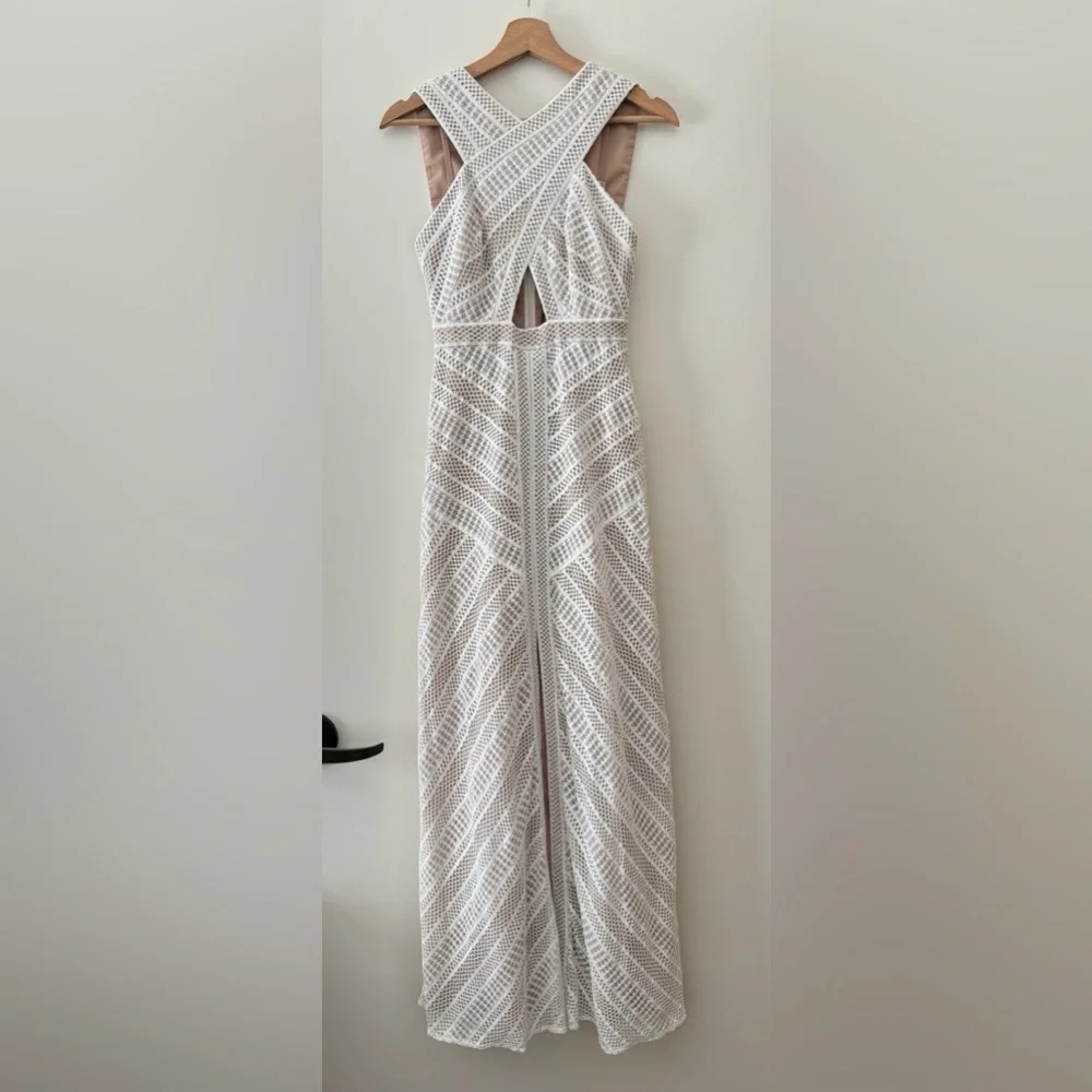 BCBGMaxAzria White Lace Maxi Dress - Picture 1 of 10